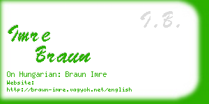 imre braun business card